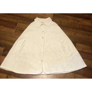 VTG Montgomery Ward Sweater Poncho Buttons Blanket Stitch Cottage Core OS